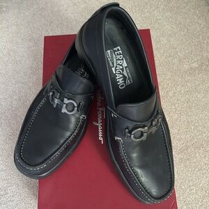 Salvatore Ferragamo men’s moccasin calf skin slip on